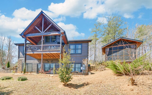 101 Hideaway Trl, Copperhill, TN 37317 - back of house featuring a balcony