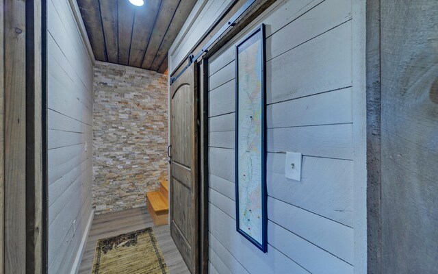 101 Hideaway Trl, Copperhill, TN 37317 - interior space featuring wood finished floors and wooden ceiling