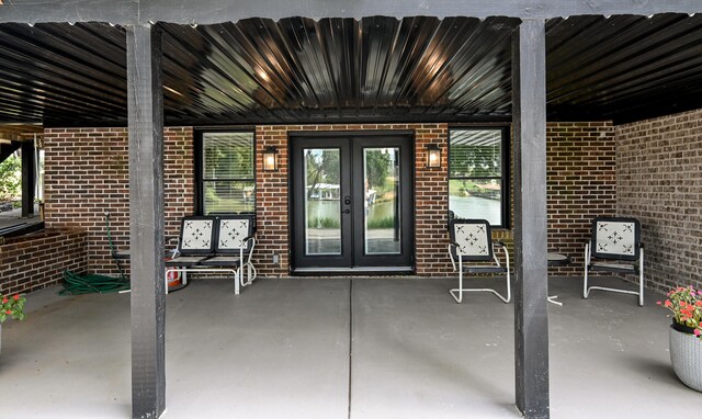 view of patio with french doors