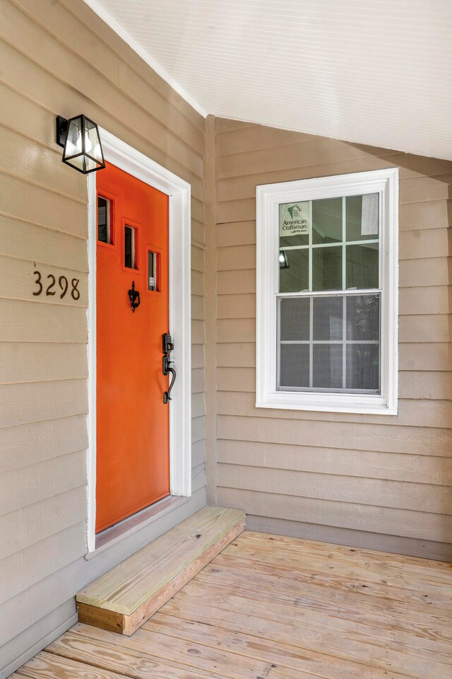 view of doorway to property