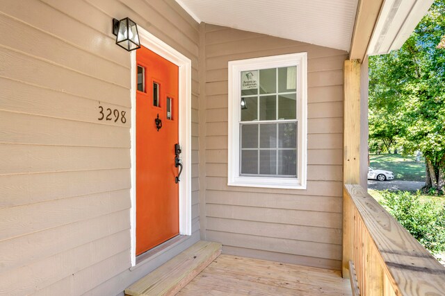 view of doorway to property