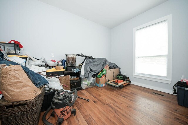 miscellaneous room with hardwood / wood-style flooring