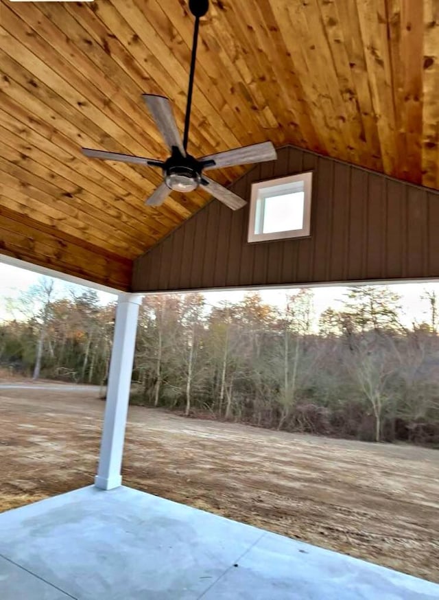 view of patio / terrace with ceiling fan