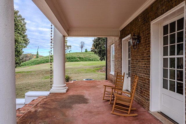 view of patio / terrace featuring a porch