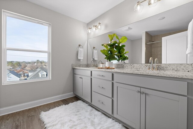 1930 Addi Ln, Chattanooga, TN 37421 - full bath with double vanity, wood finished floors, and a shower
