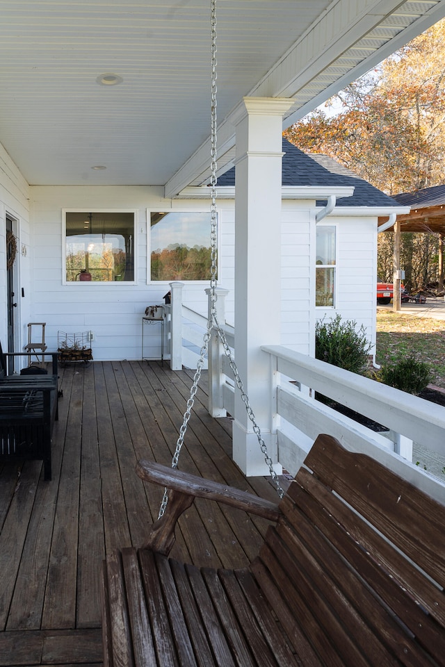 view of wooden terrace