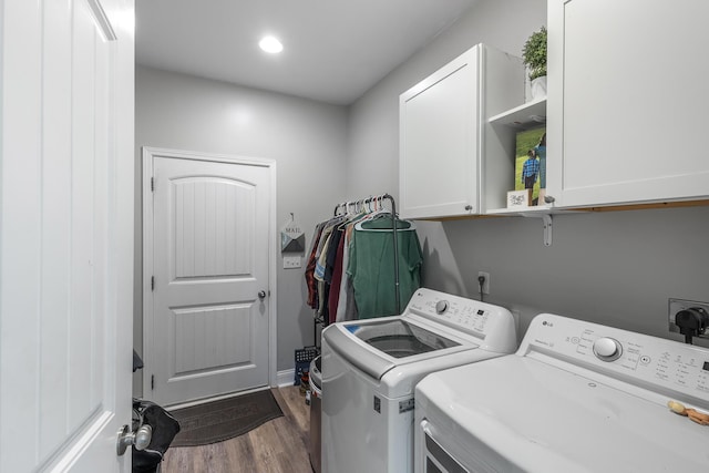 123 Tommy Loop, Sweetwater, TN 37874 - laundry room with cabinet space, independent washer and dryer, and dark wood-style flooring