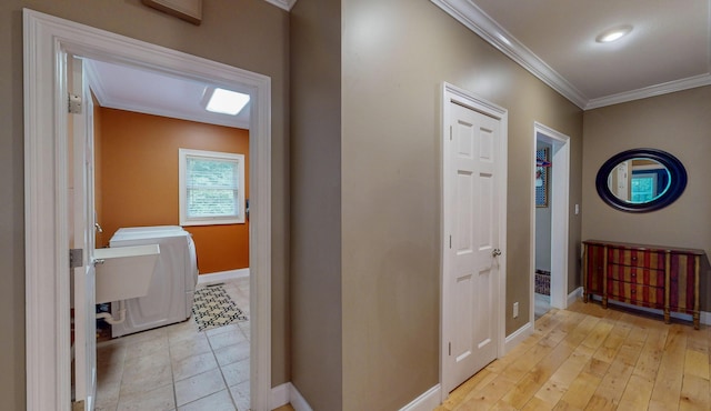 101 NW Amherst Way, Cleveland, TN 37312 - corridor featuring crown molding and baseboards