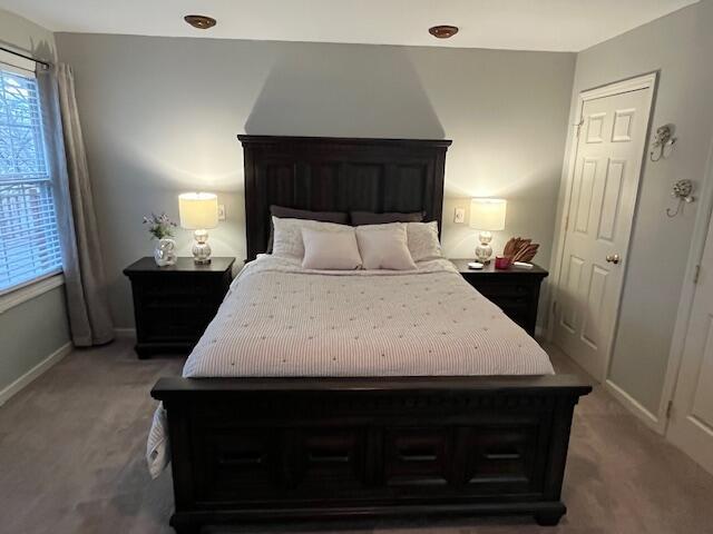 view of carpeted bedroom