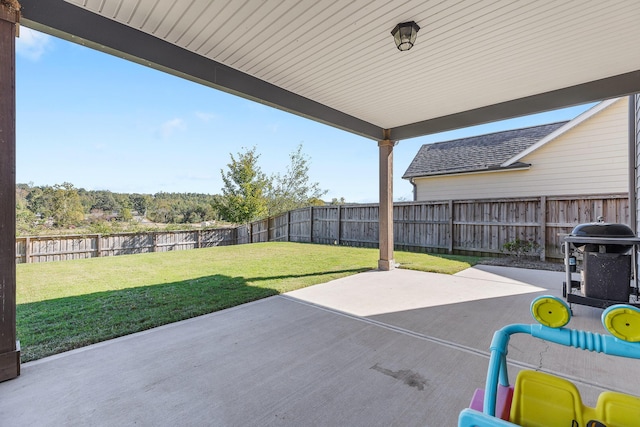 view of patio featuring grilling area