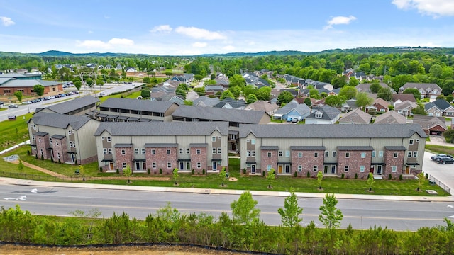 bird's eye view featuring a mountain view