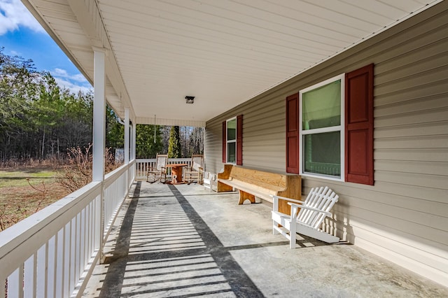 view of patio / terrace featuring covered porch