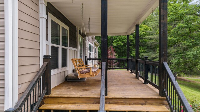 308 S Crisp Ln, Decatur, TN 37322 - deck featuring covered porch