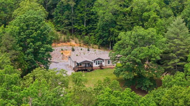 308 S Crisp Ln, Decatur, TN 37322 - view from above of property featuring a heavily wooded area