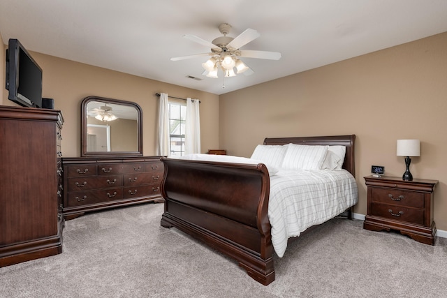 251 Flagstone Dr, Rossville, GA 30741 - carpeted bedroom featuring ceiling fan and visible vents