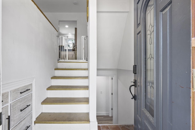 view of stairway