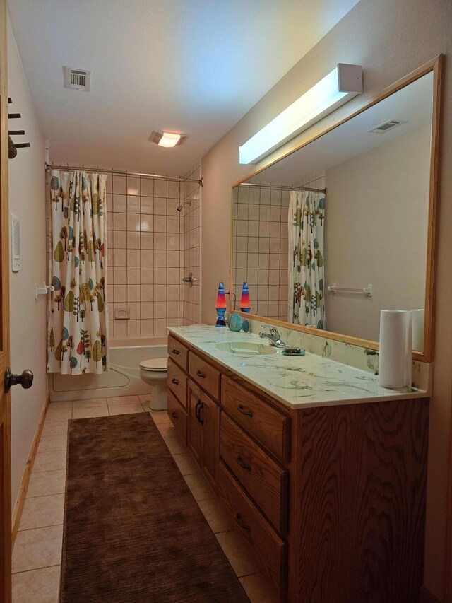 156 Pine View Ln, Copperhill, TN 37317 - bathroom featuring vanity, shower / bath combo, and tile patterned flooring
