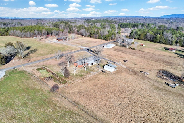 bird's eye view with a rural view