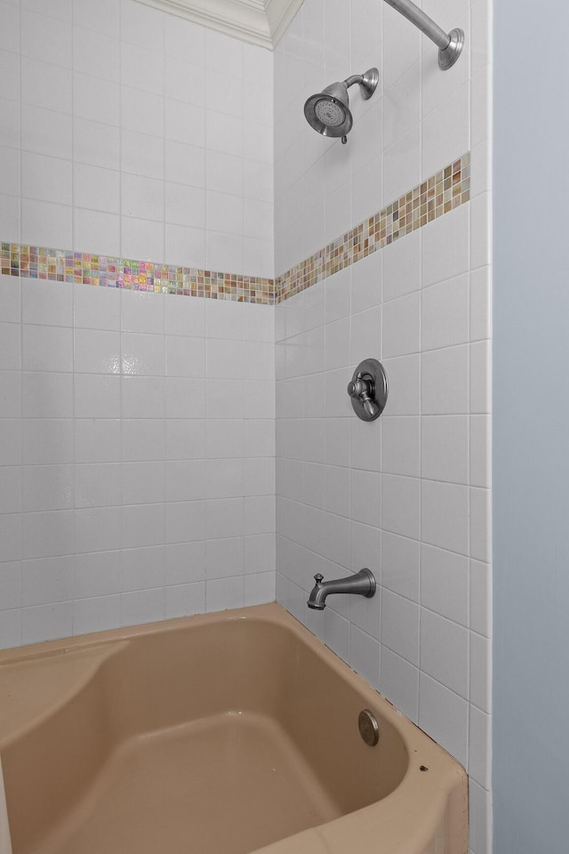 bathroom with washtub / shower combination