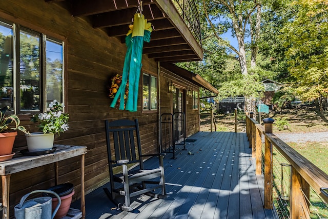 view of wooden deck