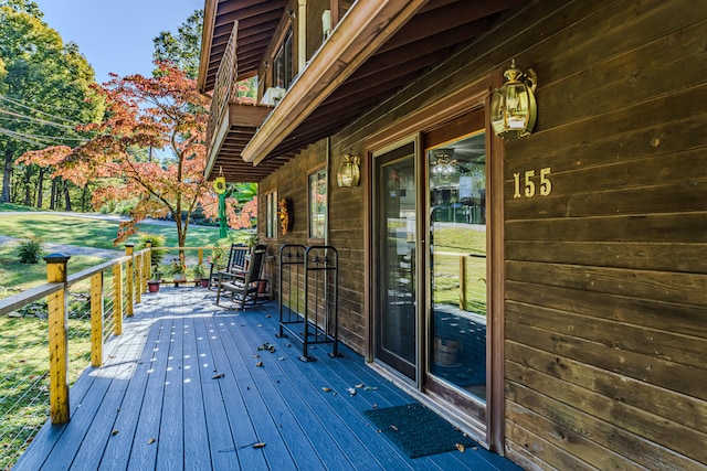 view of wooden terrace