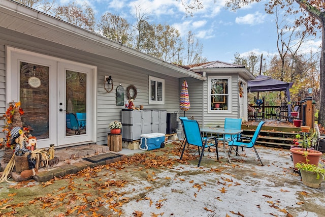 view of patio / terrace with a wooden deck