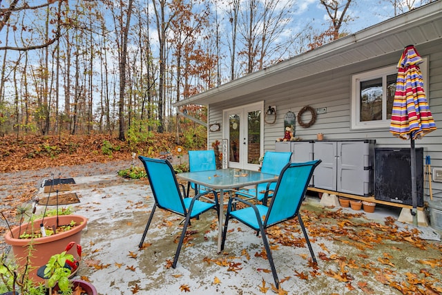 view of patio with french doors