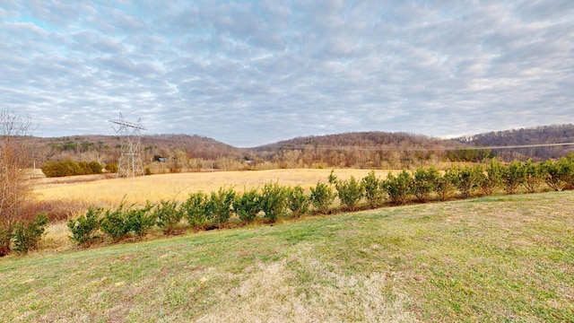 mountain view featuring a rural view