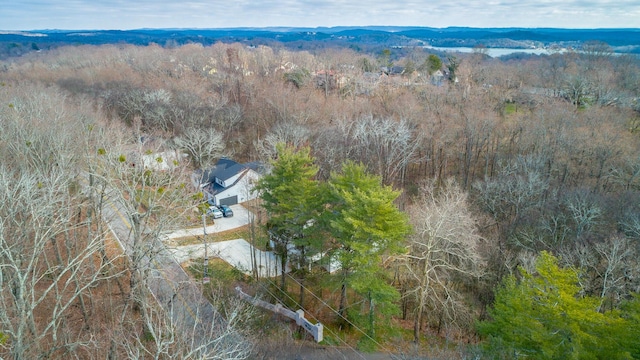 bird's eye view featuring a mountain view