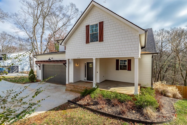 view of front of home featuring a garage