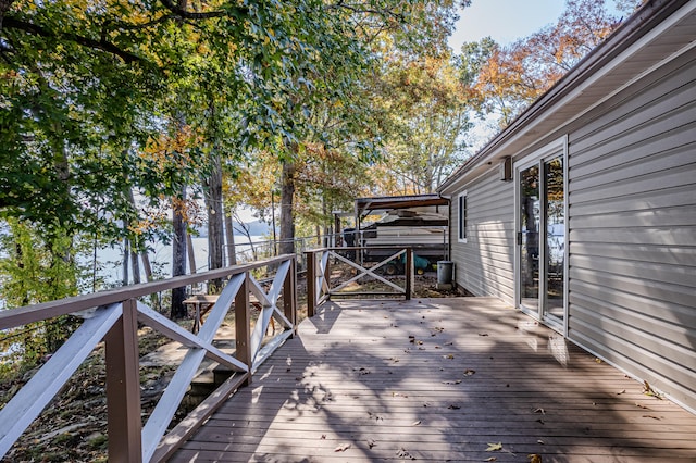 view of wooden deck