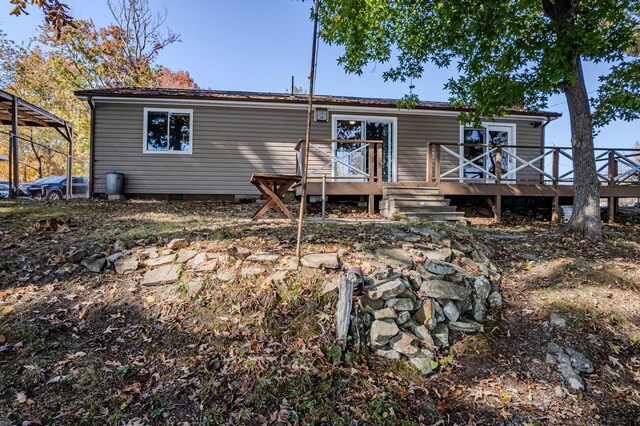 1336 Whites Creek Rd, Spring City, TN 37381 - rear view of property featuring a wooden deck