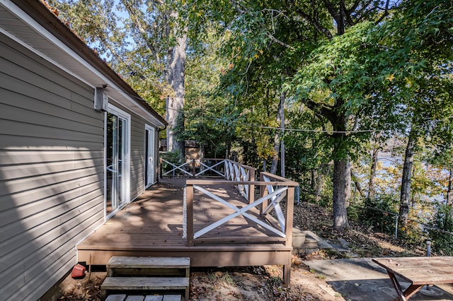 view of wooden deck