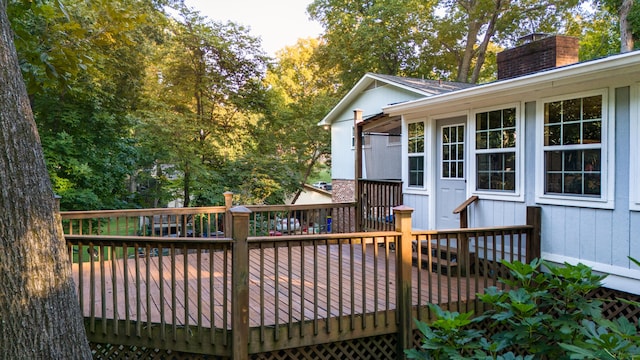 view of wooden deck