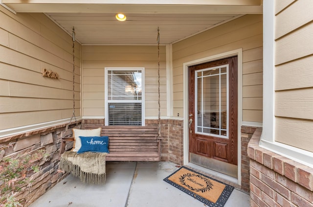 5414 Mandarin Cir, Hixson, TN 37343 - doorway to property with covered porch