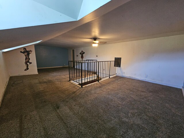2783 No Pone Rd NW, Georgetown, TN 37336 - additional living space featuring vaulted ceiling, carpet flooring, and ceiling fan