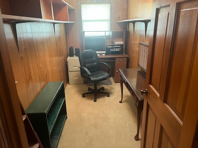 2510 Railroad St, Dayton, TN 37321 - home office with wooden walls and light carpet