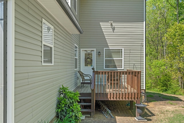 exterior space with a deck