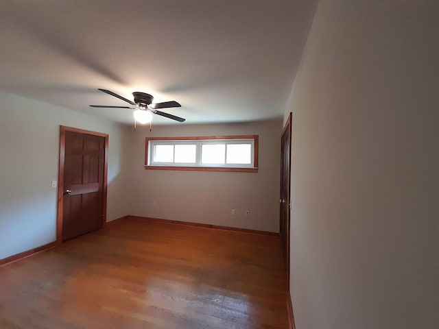 364 Cherokee Trl, Copperhill, TN 37317 - spare room featuring light wood-style flooring, baseboards, and ceiling fan