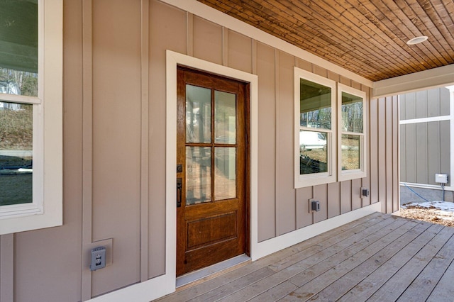 view of doorway to property