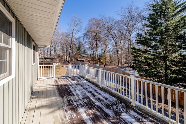 view of wooden deck