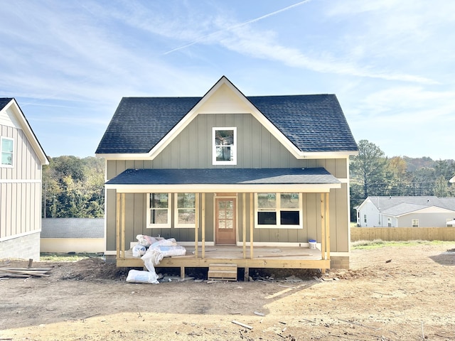 view of front of home with a porch