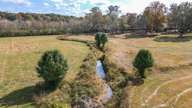 bird's eye view with a rural view