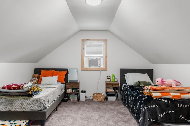 352 W Rhea Ave, Spring City, TN 37381 - bedroom featuring carpet, cooling unit, and lofted ceiling