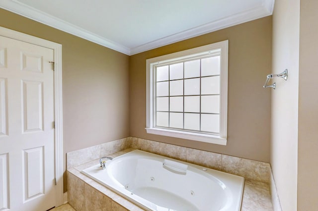117 Windswept Dr NE, Cleveland, TN 37312 - bathroom featuring a whirlpool tub and crown molding