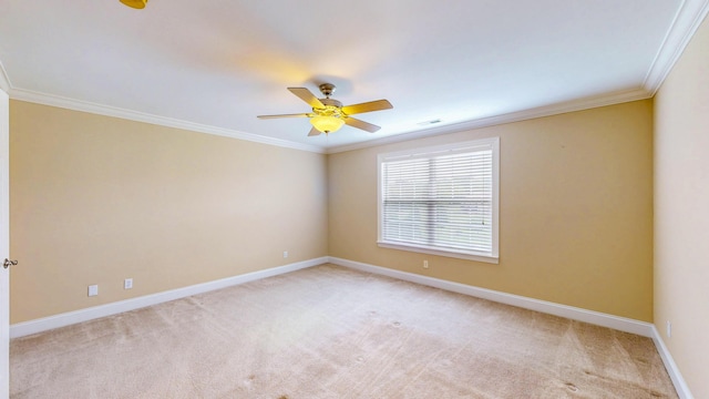 117 Windswept Dr NE, Cleveland, TN 37312 - empty room featuring crown molding, light colored carpet, and ceiling fan
