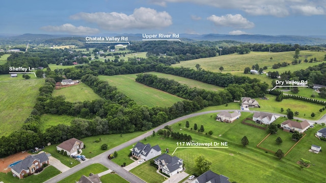 117 Windswept Dr NE, Cleveland, TN 37312 - aerial overview of property's location featuring rural landscape