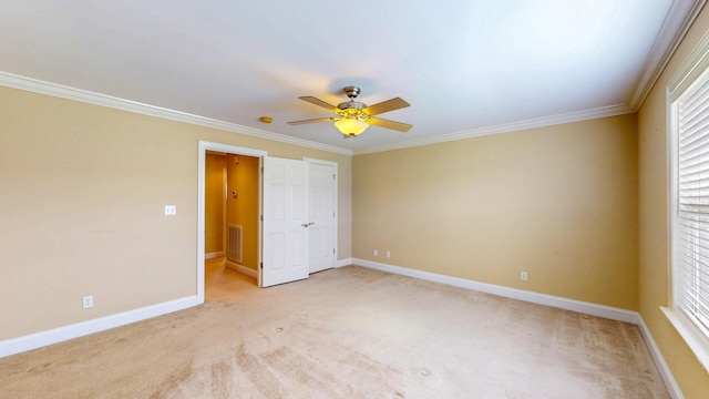117 Windswept Dr NE, Cleveland, TN 37312 - unfurnished room with a ceiling fan, light colored carpet, and ornamental molding