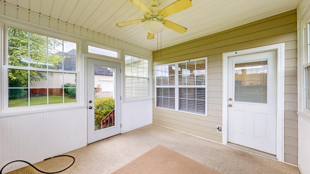 117 Windswept Dr NE, Cleveland, TN 37312 - unfurnished sunroom featuring a ceiling fan