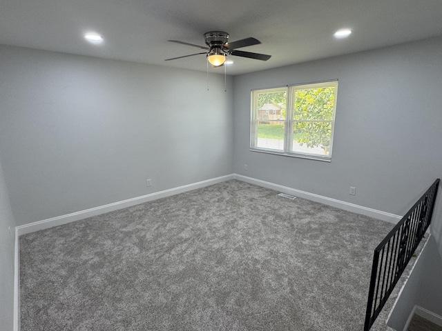 1956 Sun Hill Rd SW, Cleveland, TN 37311 - carpeted empty room featuring a ceiling fan and recessed lighting